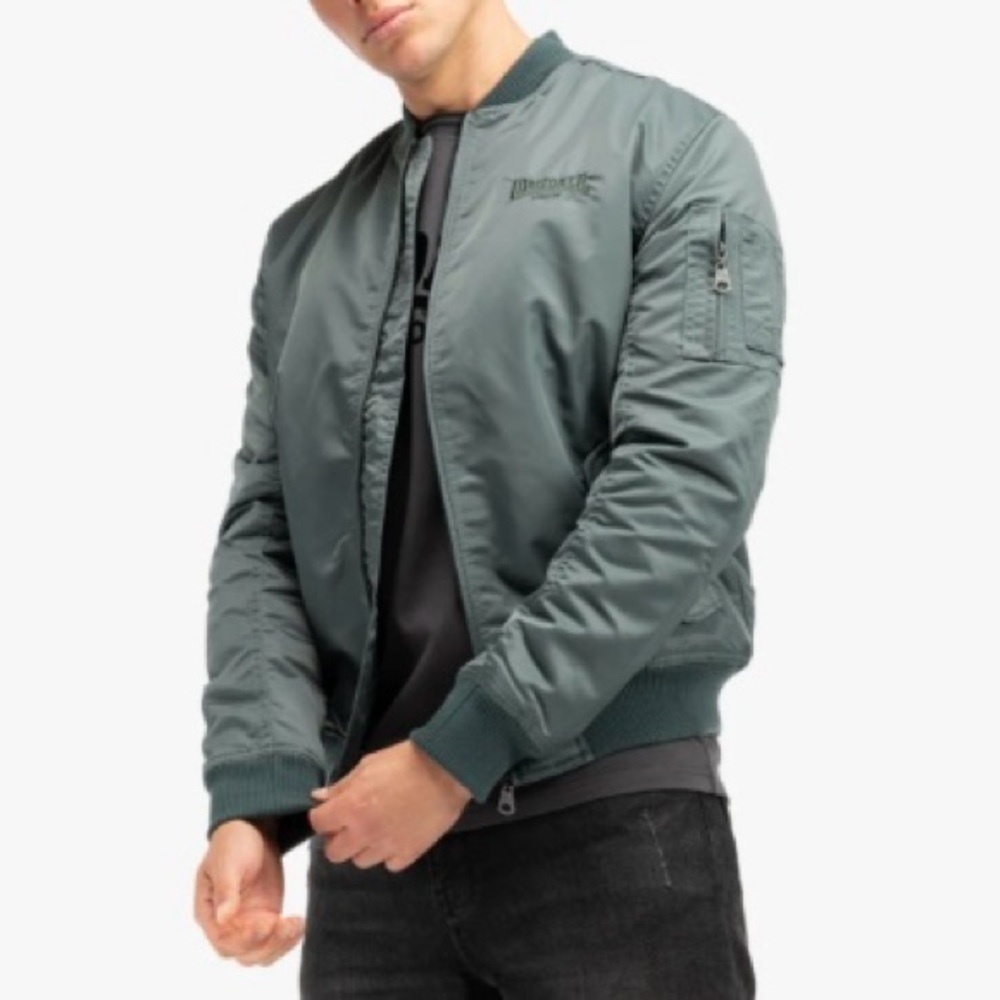 Lonsdale Bomber Jacket Pool Stock Olive Green size S